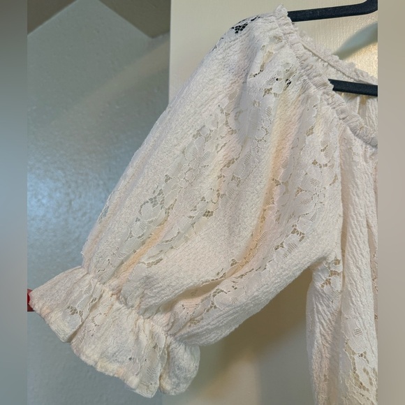 Free People- Stacey Lace Top S - Picture 6 of 10
